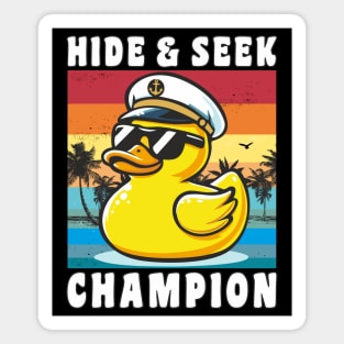 Funny Cruise Duck "Hide & Seek Champion" Cruise Vacation Duck Hunting Magnet